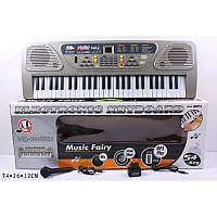 Синтезатор піаніно орган дитячий з мікрофоном 54 клавіші USB 6 демо мелодій 10 тонів 10 ритмів (MQ806USB)