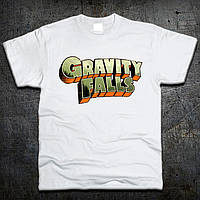 Футболка Fruit of the Loom Логотип Гравити Фолз Logo Gravity Falls Белый L (5193266) IN, код: 7584489
