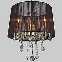 Классическая люстра с коричневым плафоном на 3 лампы Lightled 20-4003GD-3 BROWN IN, код: 8120667