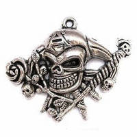 Метал. підвіска "пірат" срібло ( 5,5х4,5 см) 1 шт. в уп.