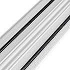 Плінтус РР самоклеючий 2300х140х4мм Білий з чорною смужкою (D) SW-00001810