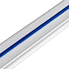Плінтус РР самоклеючий білий з синьою смужкою 2300*70*4мм (D) SW-00001831