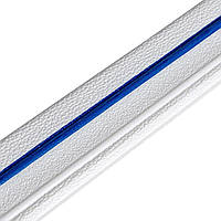 Плинтус РР самоклеющийся белый с синей полоской 2300*70*4мм (D) SW-00001831