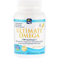 Рыбий Жир Nordic Naturals Ultimate Omega 1000 мг Вкус Лимона 60 мягких капсул ES, код: 1846606