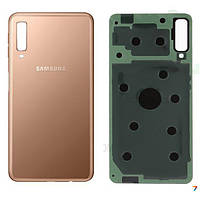 Задняя панель корпуса для Samsung A750, A7 - 2018, золотая (Класс А)