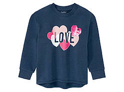 Дитячий джемпер світшот Lupilu дівчинки з паєтками р.98/104