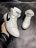 Зимові чоловічі шкіряні черевики Nike люкс якість білі