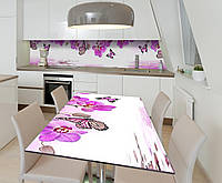 Наклейка виниловая на стол Zatarga Орхидеи и Бабочки 600х1200 мм IN, код: 5561921