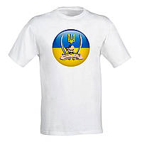 Футболка з українською національним символікою Кавун Казак S Білий IN, код: 8180937