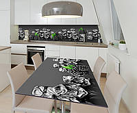 Наклейка 3Д виниловая на стол Zatarga «Холодная ежевика» 650х1200 мм для домов, квартир, стол IN, код: 6439766