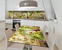 Наклейка 3Д виниловая на стол Zatarga «Поля Бордо» 600х1200 мм для домов, квартир, столов, ко IN, код: 6439814