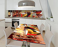 Наклейка 3Д виниловая на стол Zatarga «Выдержанное вино» 600х1200 мм для домов, квартир, стол IN, код: 6439923