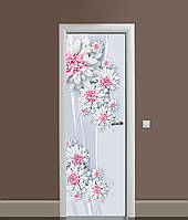 Наклейка на дверь Zatarga Розовые Георгины 650х2000 мм IN, код: 5562399