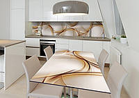 Наклейка 3Д вінілова на стіл Zatarga «Нерізний мазок» 600х1200 мм для будинків, квартир, столо IN, код: 6440287