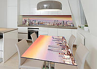 Наклейка 3Д виниловая на стол Zatarga «Деловой квартал» 650х1200 мм для домов, квартир, столо IN, код: 6440317