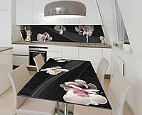 Наклейка 3Д виниловая на стол Zatarga «Дикая орхидея» 650х1200 мм для домов, квартир, столов, IN, код: 6440486