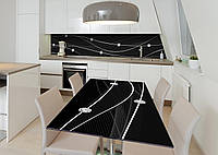 Наклейка 3Д виниловая на стол Zatarga «Нити бриллиантов» 650х1200 мм для домов, квартир, стол IN, код: 6509987