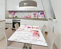 Наклейка 3Д виниловая на стол Zatarga «Нежный вкус» 650х1200 мм для домов, квартир, столов, к IN, код: 6440697