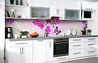 Наклейка на скинали Zatarga на кухню «Пурпурные крылья» 600х3000 мм виниловая 3Д наклейка кух IN, код: 6510061