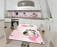 Наклейка 3Д виниловая на стол Zatarga «Радость нового дня» 650х1200 мм для домов, квартир, ст IN, код: 6440781