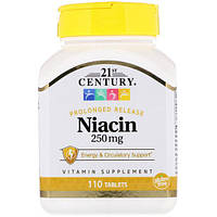 Ниацин 21st Century Niacin 250 mg 110 Tabs KB, код: 7517393