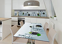 Наклейка 3Д виниловая на стол Zatarga «Ежевика во льду» 650х1200 мм для домов, квартир, столо IN, код: 6510185