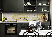 Наклейка виниловая кухонный фартук Zatarga Желтые Орхидеи 600х2500 мм IN, код: 5567173