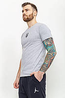 Чоловіча футболка з тризубом світло-сіра 226R022 Ager S IN, код: 8142070
