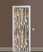 Наклейка на дверь Zatarga «Цветной песчаник» 650х2000 мм виниловая 3Д наклейка декор самоклея IN, код: 6440995