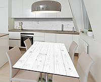 Наклейка 3Д виниловая на стол Zatarga «Шлифованная доска» 650х1200 мм для домов, квартир, сто IN, код: 6510594