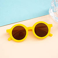 Дитячі сонцезахисні окуляри, круглі жовті