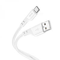 Кабель Hoco X97 Crystal color Silicone USB to Type-C 1 m 2,4А White ET, код: 8139373