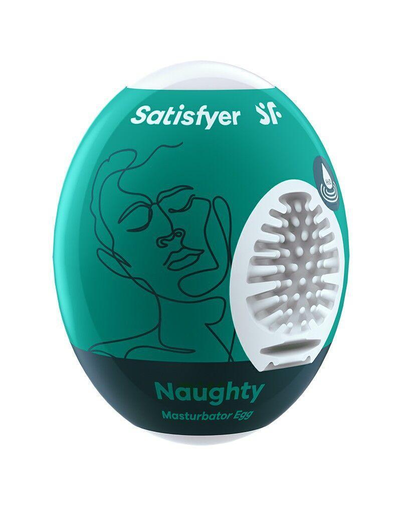 Самозмащувальний мастурбатор-яйцо Satisfyer Masturbator Egg Single Naughty одноразовий не тр KB, код: 7599364