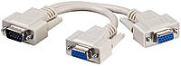 Перехідник моніторний Goobay VGA HD15 1x2 (Splitter) Pas Y-Form 0.2m сірий (75.09.5138) ET, код: 7454718