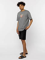 Мужская футболка оверсайз XL графитовый Troy Life ЦБ-00219869 IN, код: 8422904