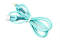 Кабель Dengos USB-Lightning 1м Blue (PLS-L-IND-SOFT-BLUE) ET, код: 6754129