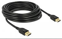Кабель монітора-сигнальний Delock DisplayPort M M 5.0m v1.4 8K60Hz 19pin D4.5mm Sert. чорний ET, код: 7455562