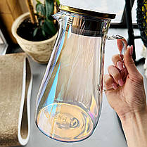 Глек із кришкою скляний "Аква", 1600мл, Градієнт, фото 3