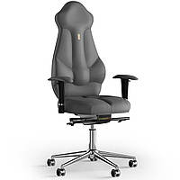 Кресло KULIK SYSTEM IMPERIAL Экокожа с подголовником без строчки Серый (7-901-BS-MC-0206) KB, код: 1685880