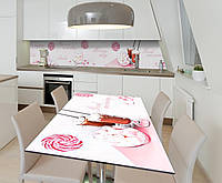 Наклейка 3Д вінілова на стіл Zatarga «Пудровий зефір» 600х1200 мм для будинків, квартир, столів IN, код: 6441901