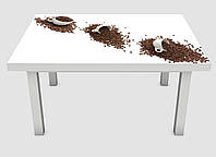 Наклейка на стол Zatarga 650х1200 мм Чашки и зерна кофе (Z180215 1) IN, код: 1833847