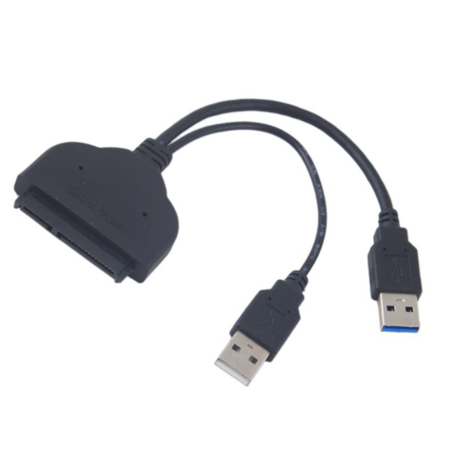 Кабель Lucom USB3.0 A-SATA 22p адаптер HDD Y-power 0.15m 5Gbps Черный (62.09.8310) ET, код: 8345667 - фото 1 - id-p2164707411
