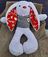 Мягкая игрушка "Пасхальный Кролик белый в свитере" 45см. Пр-во: Украина.