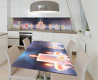 Наклейка 3Д виниловая на стол Zatarga «Дыхание свеч» 600х1200 мм для домов, квартир, столов, IN, код: 6442127