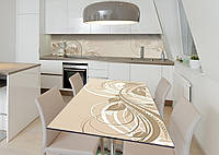 Наклейка 3Д виниловая на стол Zatarga «Нежная классика» 600х1200 мм для домов, квартир, столо IN, код: 6442550