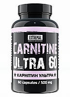 Карнитин для похудения 60 капсул 500 мг L-carnitine ultra Extremal Жиросжигатель для спортсме UT, код: 7561410
