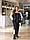 Стильний костюм з капюшоном, спортивний костюм двонитка батал, жіночий спортивний великого розміру, фото 6