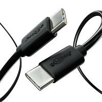 Кабель пристроїв Goobay USB Type-C M M 1.0m (USB2.0) 480Mbps 3A AWG20+28 чорний (75.06.6318) ET, код: 7454618