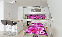 Наклейка виниловая на стол Zatarga «Ветка розовых Орхидей» 600х1200 мм Z180579st IN, код: 5867642