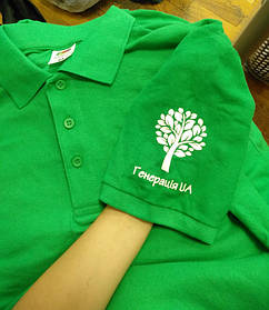 Друк на рукавах поло